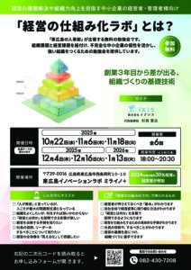東広島の人事部主催 全6回 経営の仕組み化ラボ